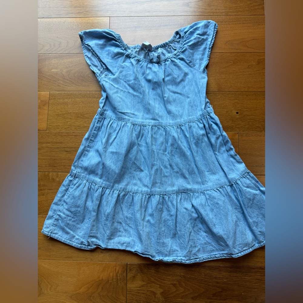 Children’s Place Sky Blue Denim Casual Kids Dress- size 7/8
